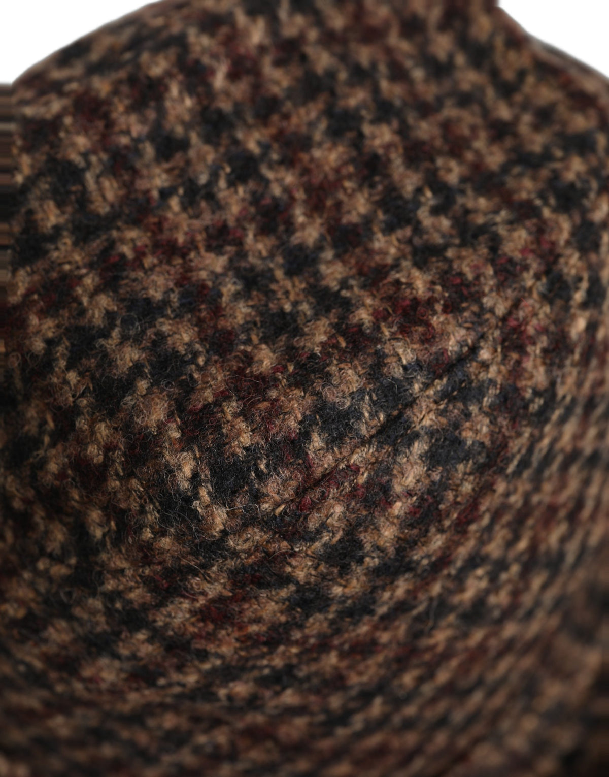 Dolce & Gabbana Brown Checkered Wool Tweed Fedora Capello Hats schwarz