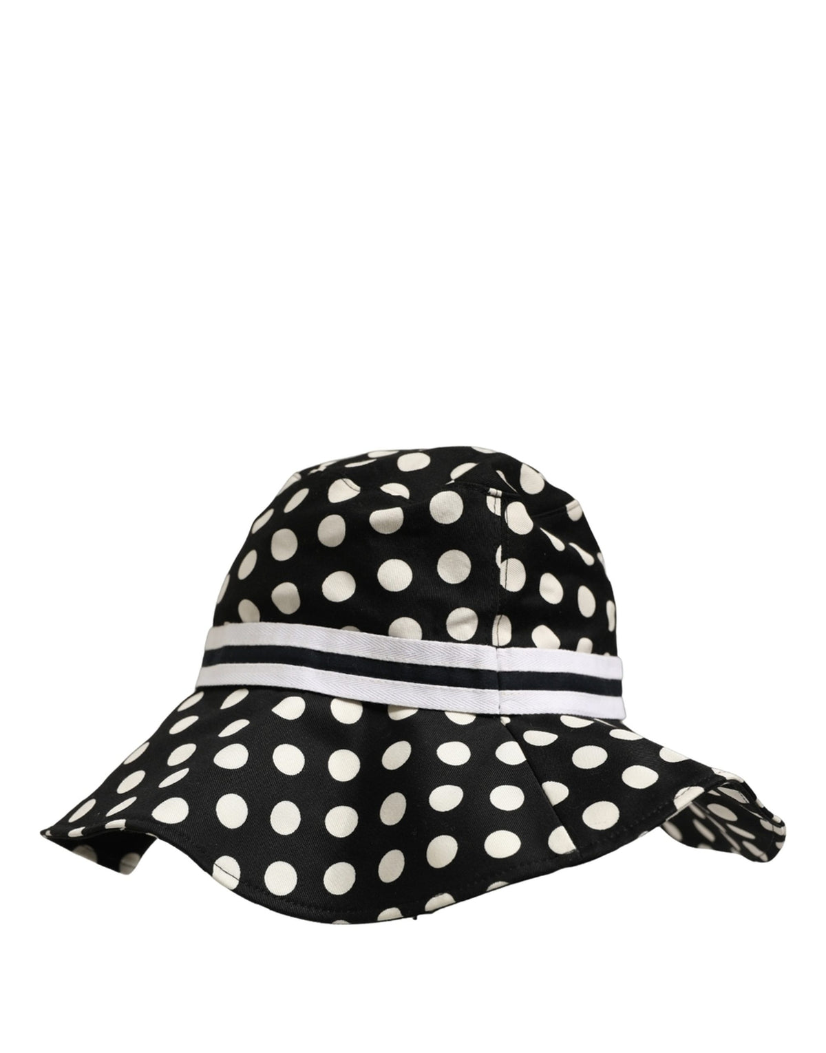 Dolce & Gabbana Black White 'Bucket' Hat schwarz