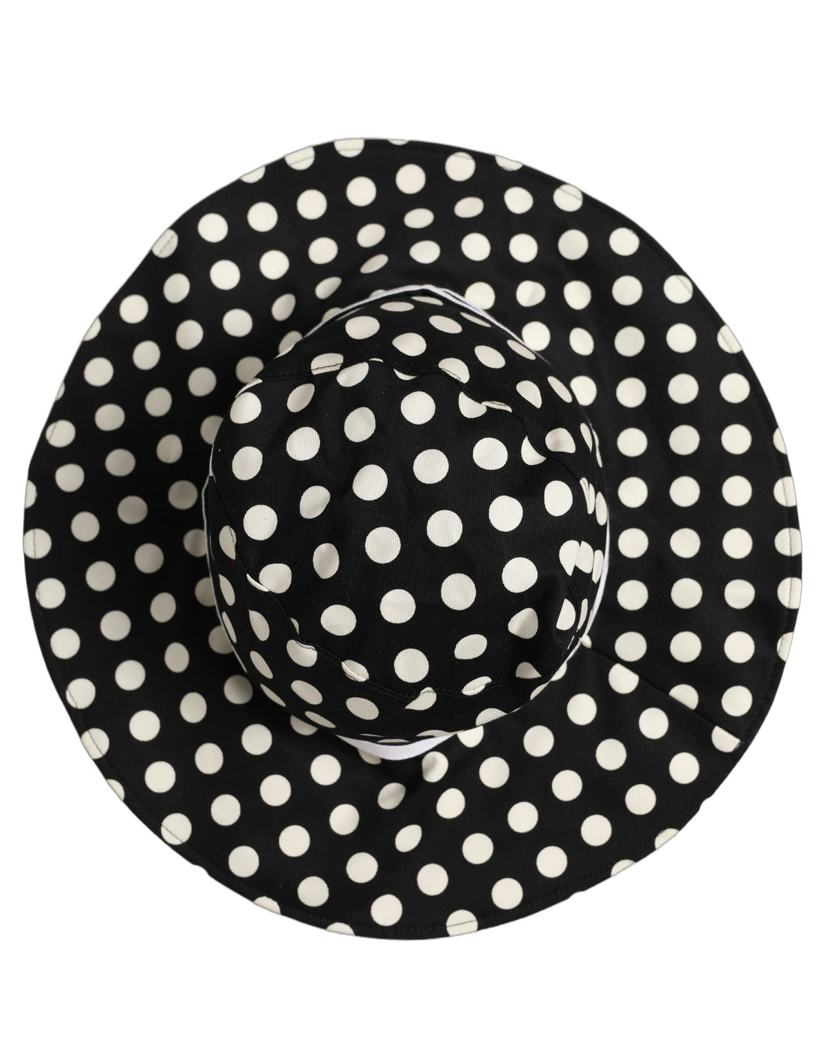 Dolce & Gabbana Black White 'Bucket' Hat schwarz