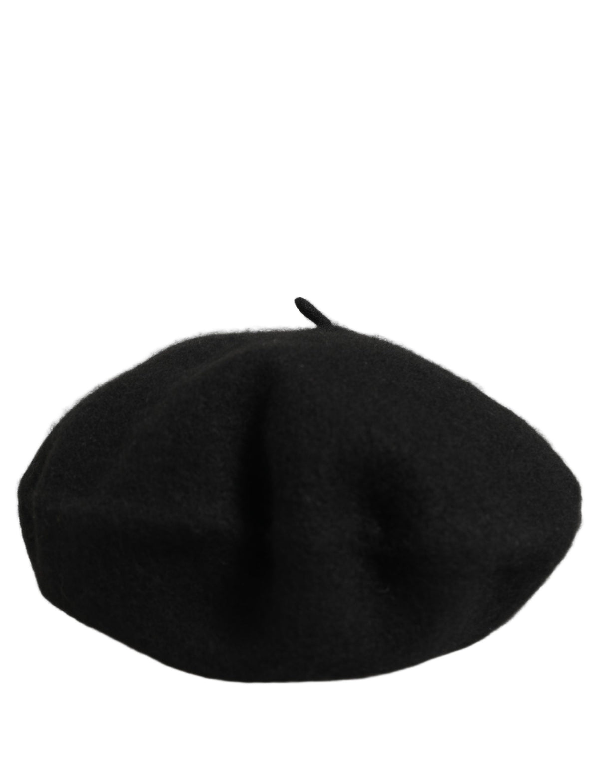 Dolce & Gabbana Black Wool French Style Beret Capello Hat schwarz