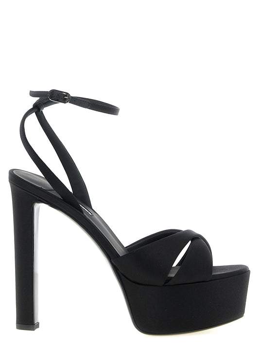 LE SILLA Black 'Odette' Sandals schwarz