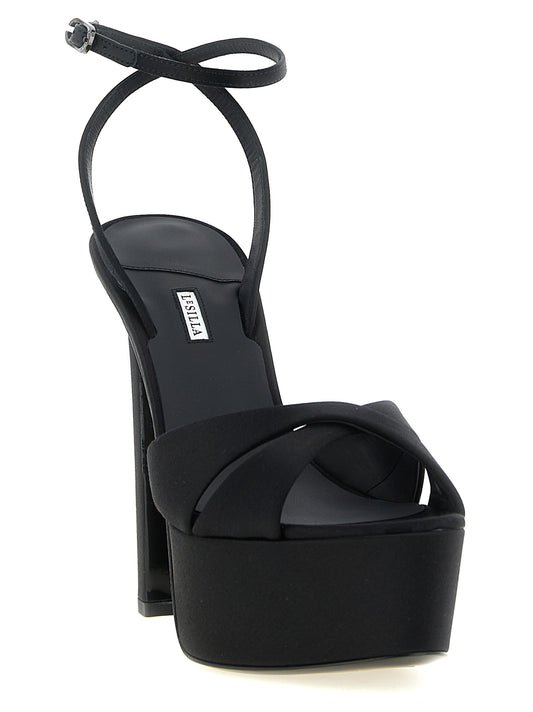 LE SILLA Black 'Odette' Sandals schwarz