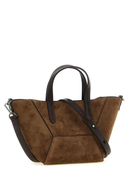 Brunello Cucinelli Brown 'BC Duo' Mini Handbag braun