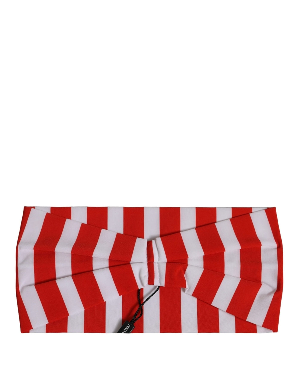 Dolce & Gabbana Red White Stripes Nylon Head Wrap One Size Headband weiss