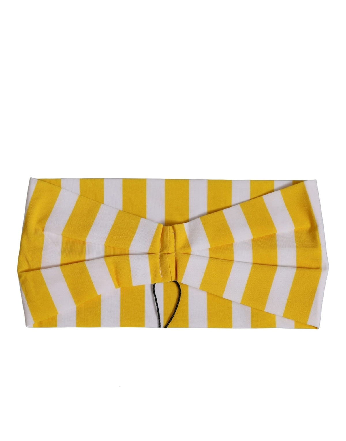 Dolce & Gabbana Yellow White Stripes Nylon Head Wrap One Size Headband weiss