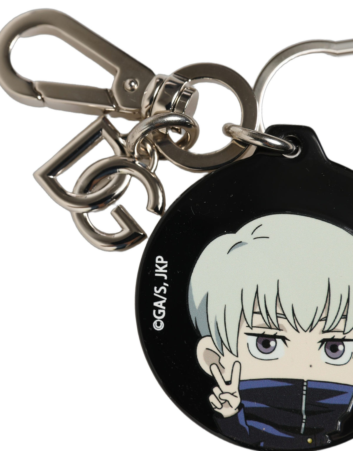Dolce & Gabbana Black Kaisen Toge Inumaki Charm Metal Keychain Keyring schwarz