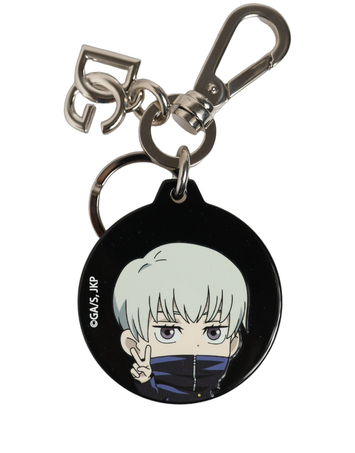 Dolce & Gabbana Black Kaisen Toge Inumaki Charm Metal Keychain Keyring schwarz