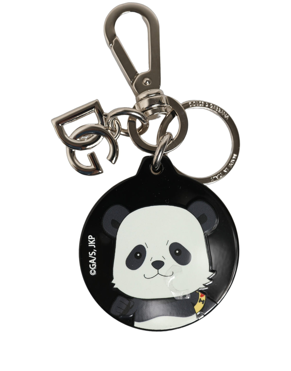Dolce & Gabbana Black Kaisen Panda Chibi Charm Metal Keychain Keyring schwarz