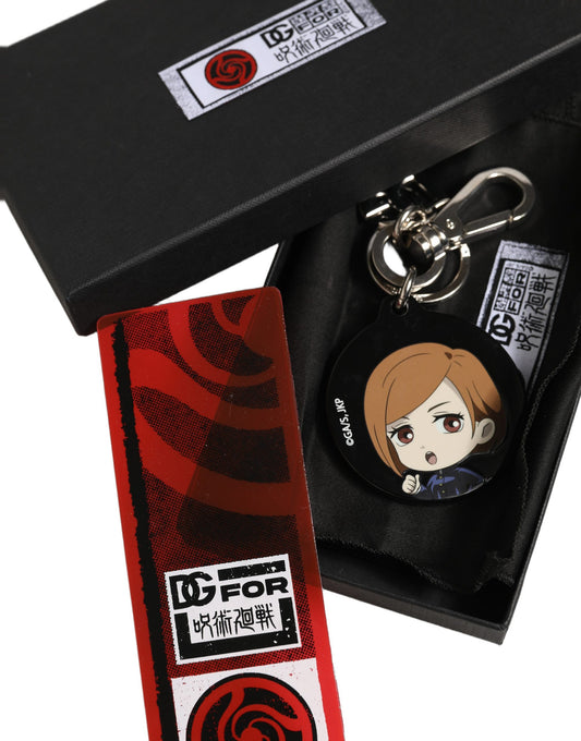 Dolce & Gabbana Black Kaisen Nobara Kugisaki Charm Metal Keychain Keyring schwarz