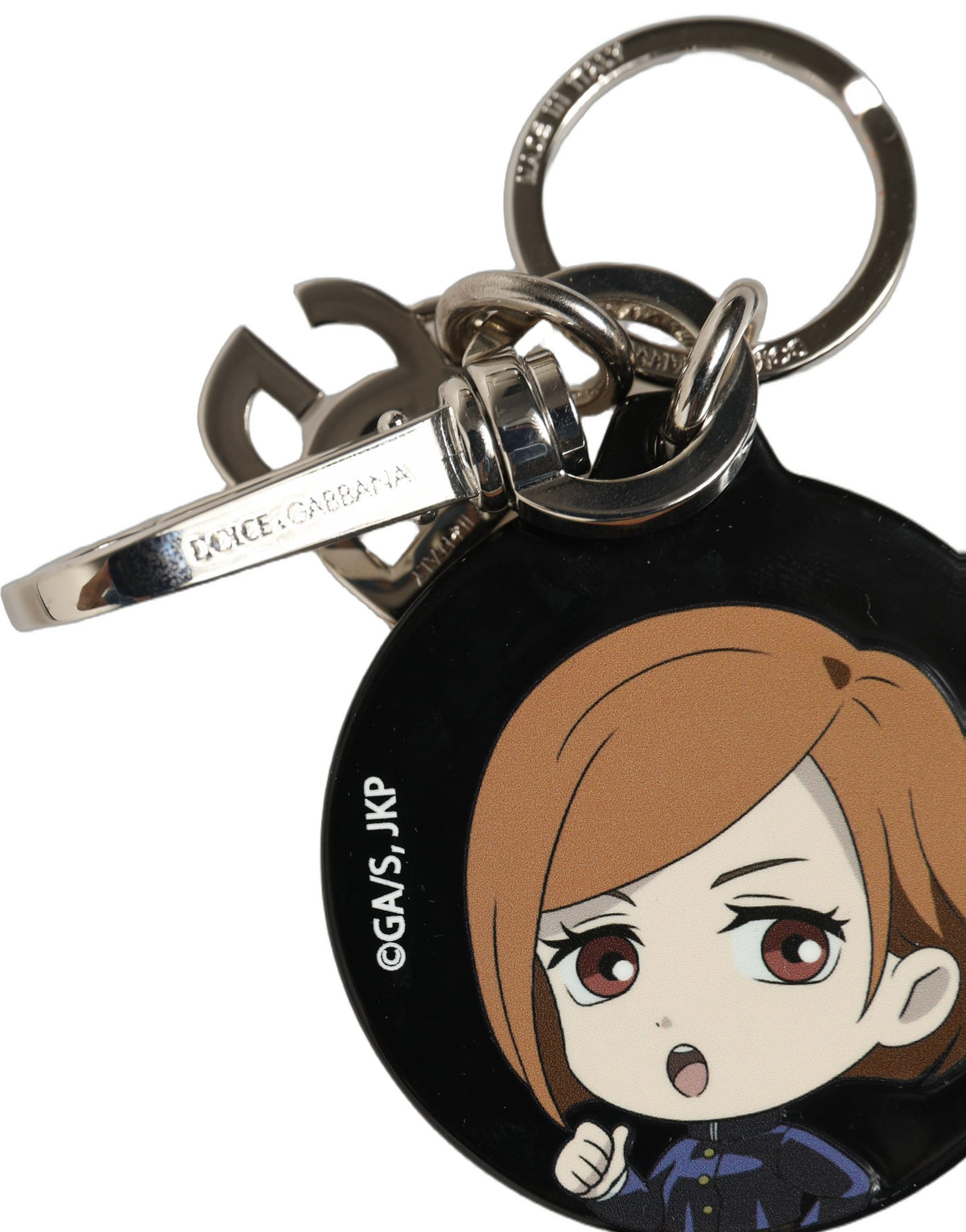 Dolce & Gabbana Black Kaisen Nobara Kugisaki Charm Metal Keychain Keyring schwarz