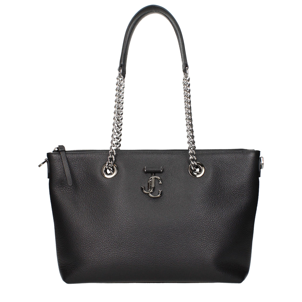 Jimmy Choo Black Leather Shoulder Bag schwarz