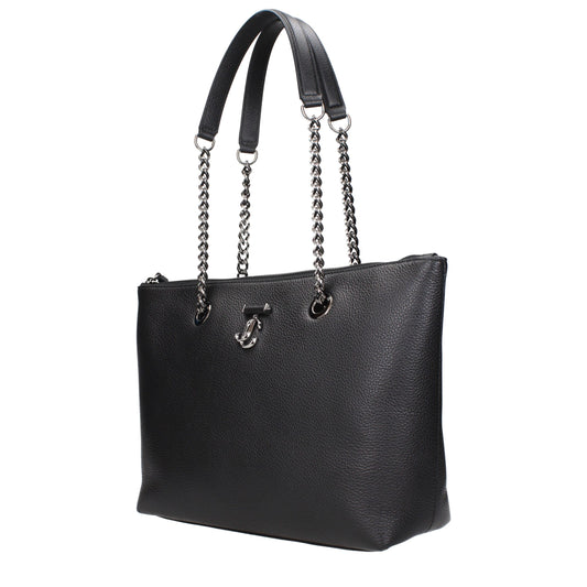 Jimmy Choo Black Leather Shoulder Bag schwarz