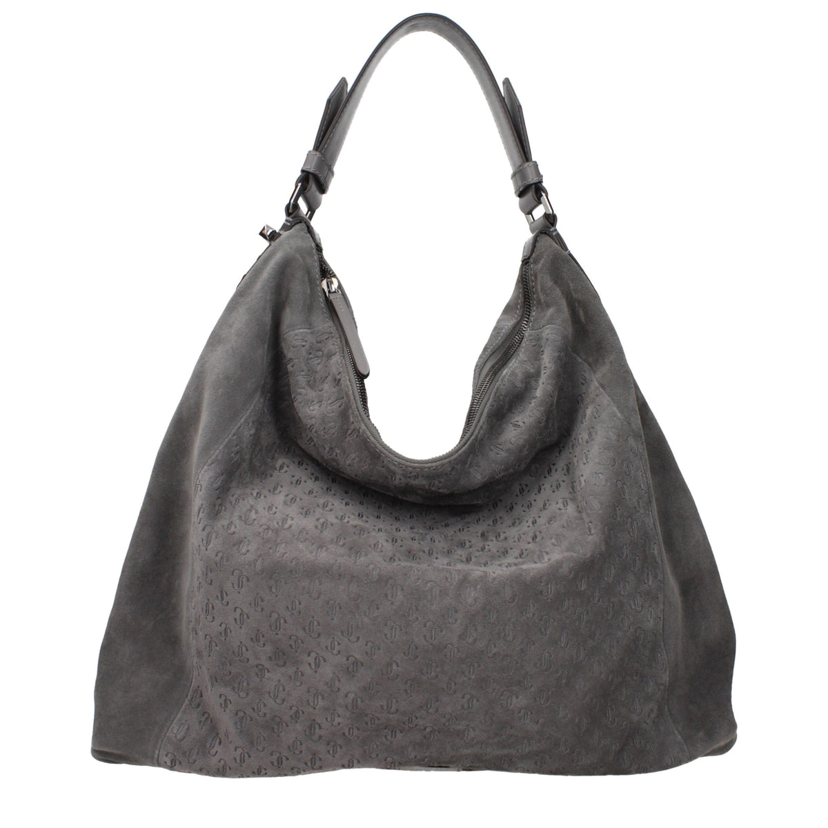 Jimmy Choo Gray Leather Shoulder Bag grau