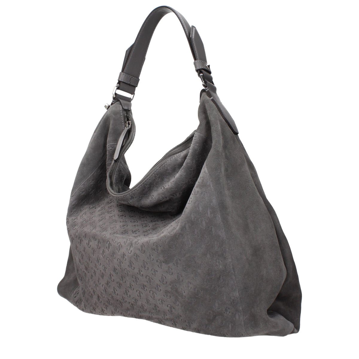 Jimmy Choo Gray Leather Shoulder Bag grau