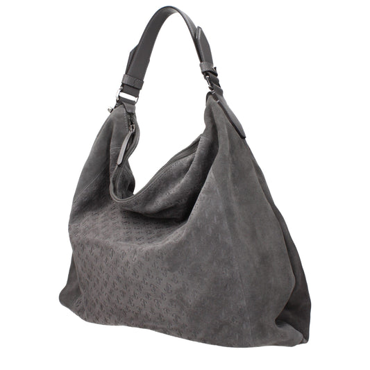 Jimmy Choo Gray Leather Shoulder Bag grau