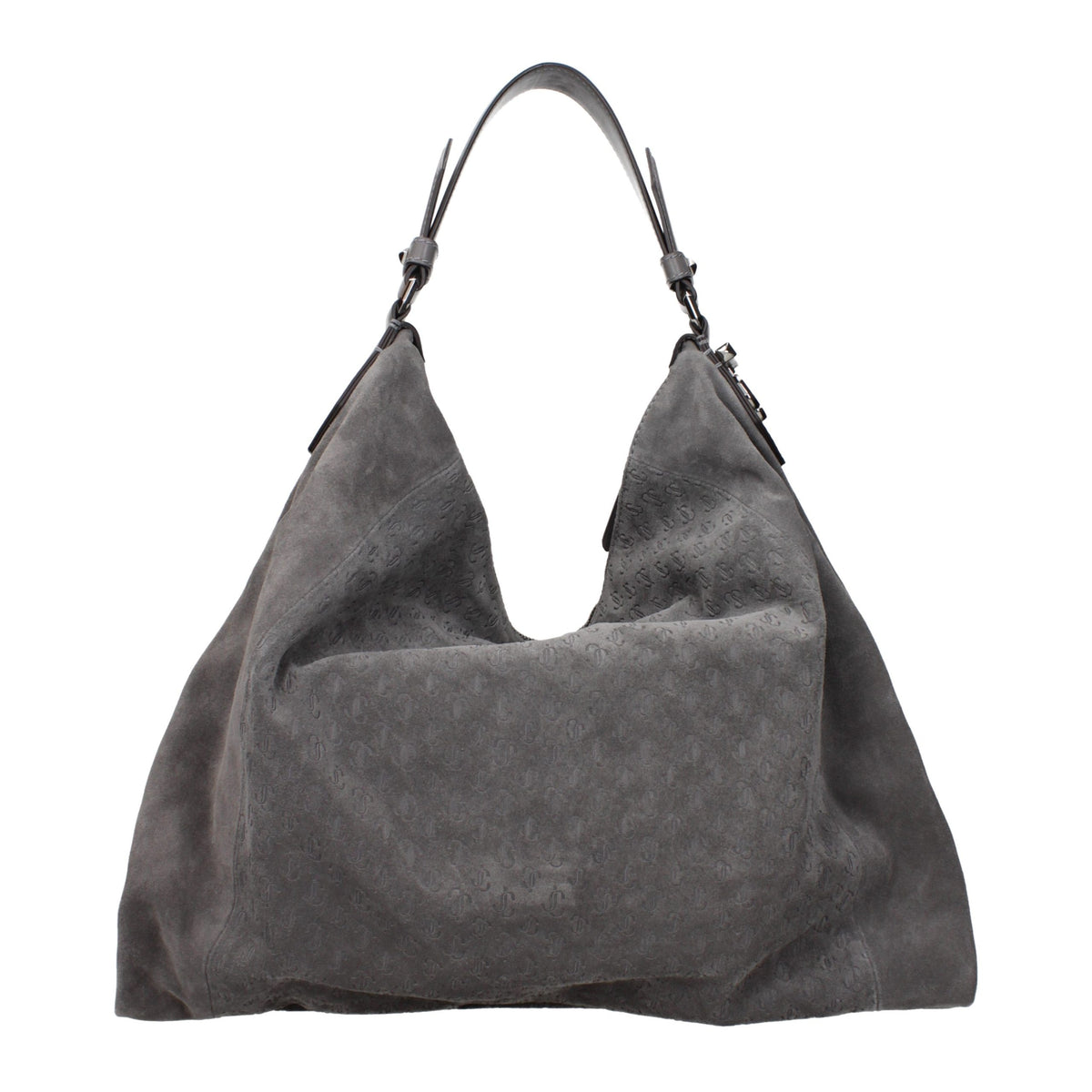 Jimmy Choo Gray Leather Shoulder Bag grau