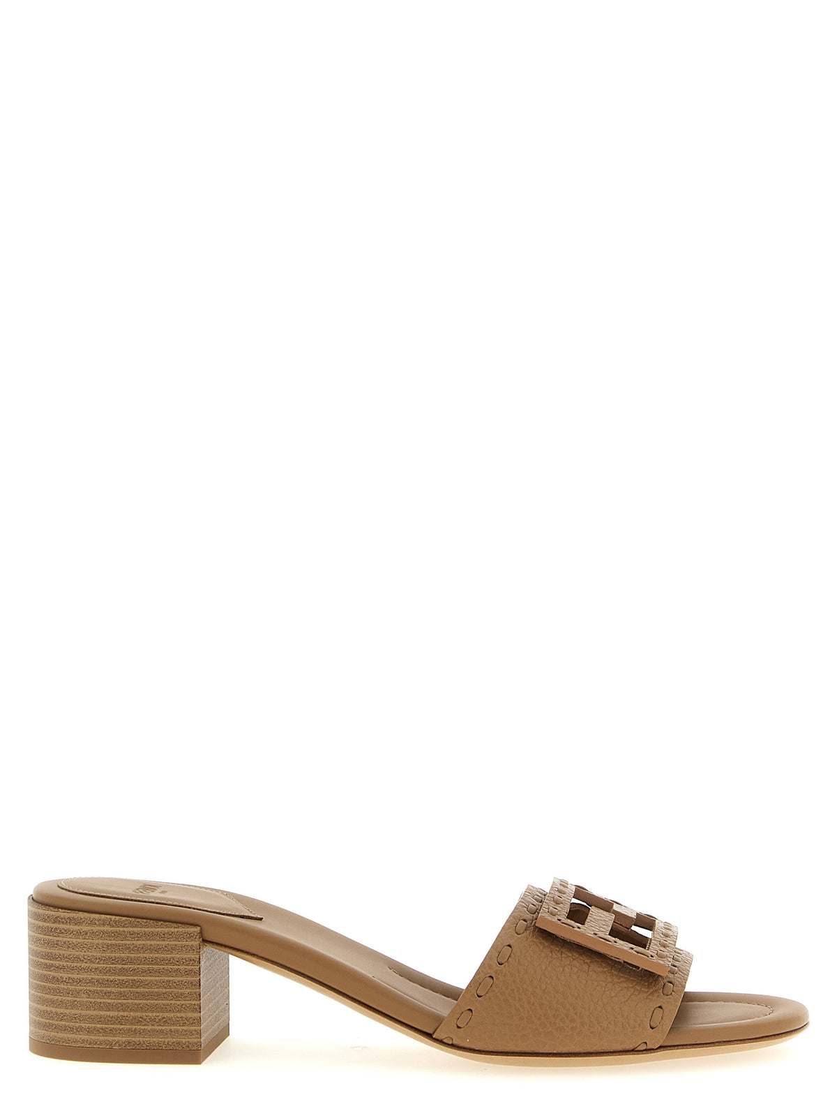 Fendi Beige 'Baguette' Sandals