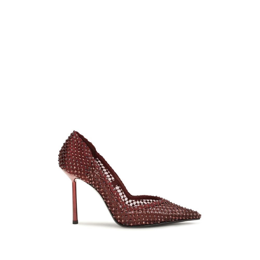 LE SILLA Red Satin High Heel Pumps rot