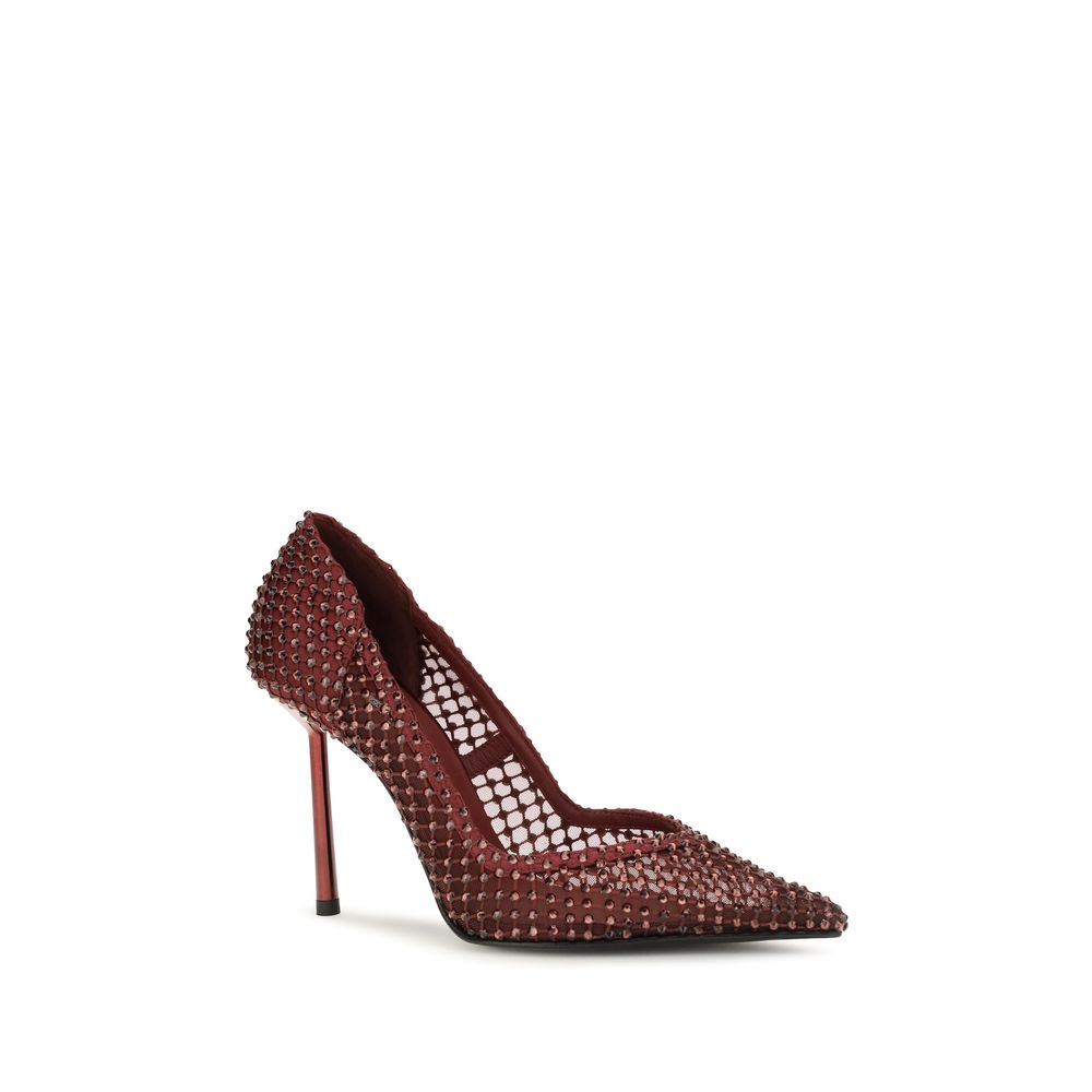 LE SILLA Red Satin High Heel Pumps rot
