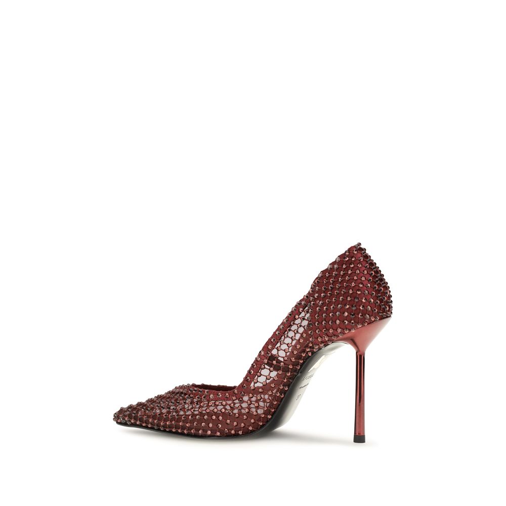 LE SILLA Red Satin High Heel Pumps rot