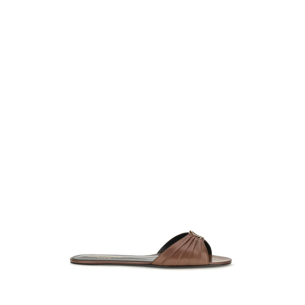 Saint Laurent Brown 'Slip-On' Mini Mules braun