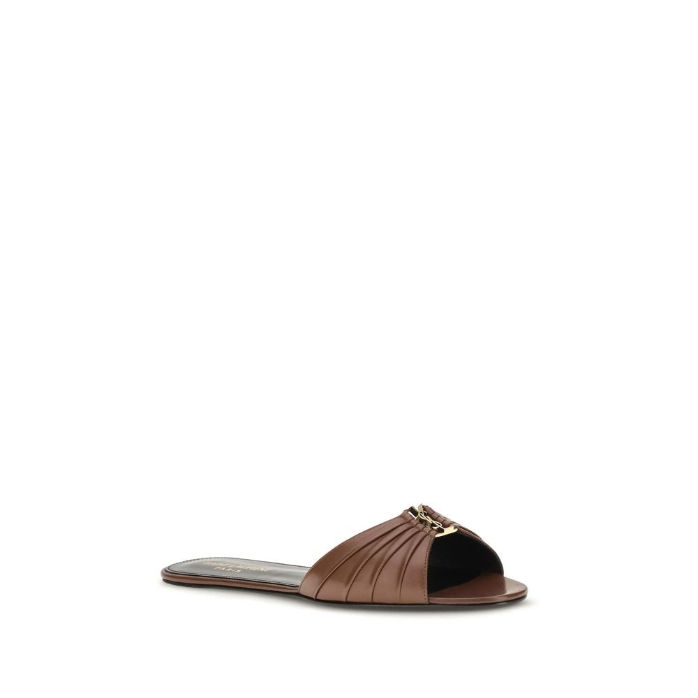 Saint Laurent Brown 'Slip-On' Mini Mules braun