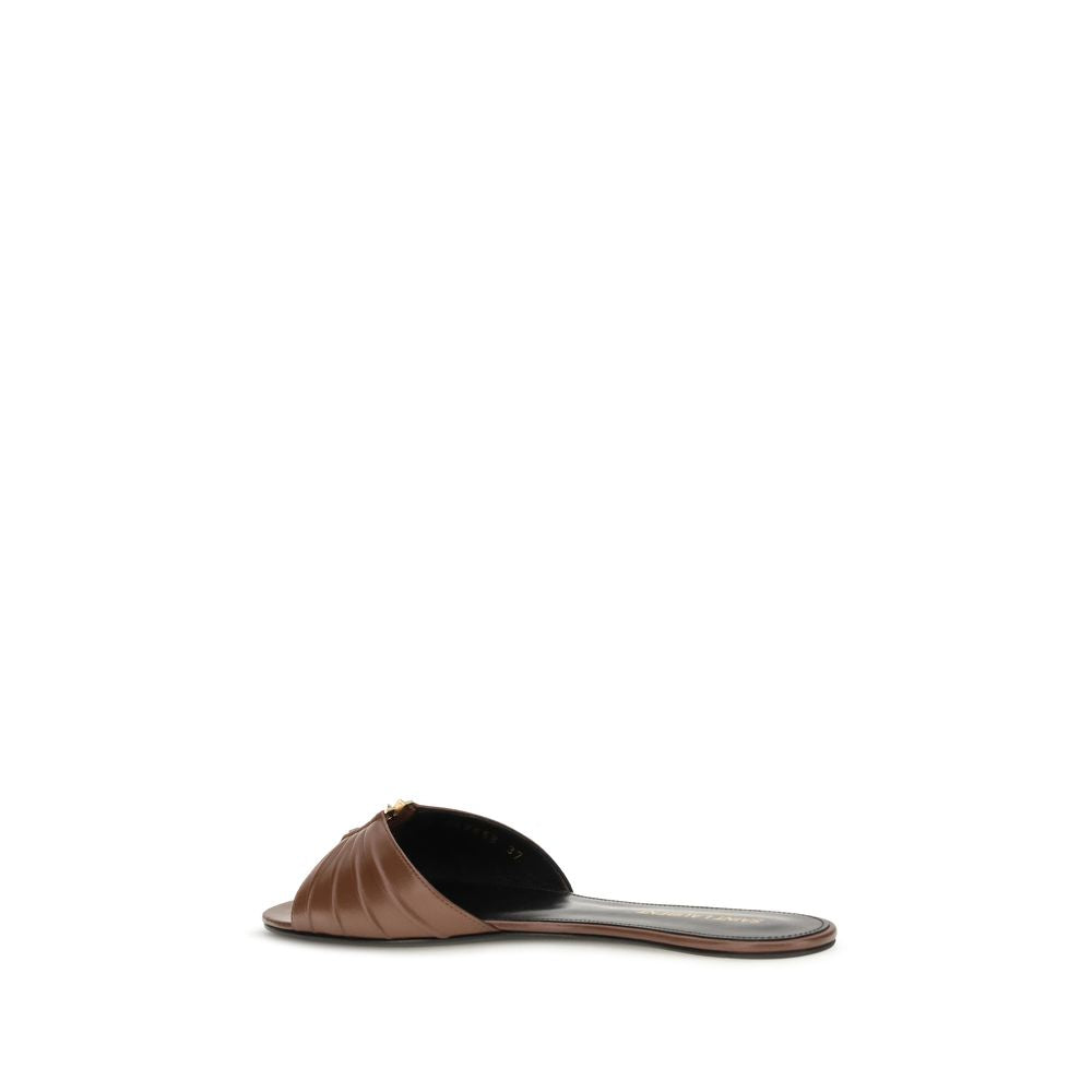 Saint Laurent Brown 'Slip-On' Mini Mules braun