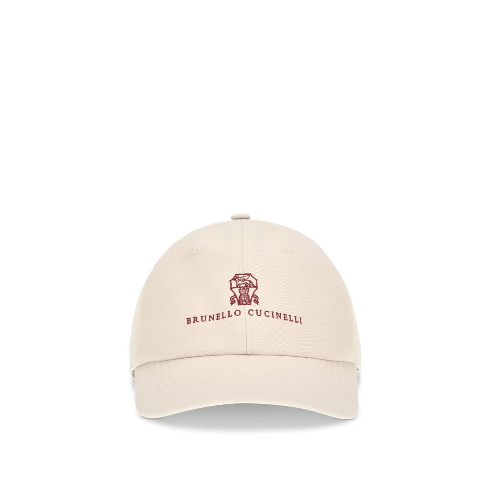 Brunello Cucinelli Beige Cotton Baseball Hat