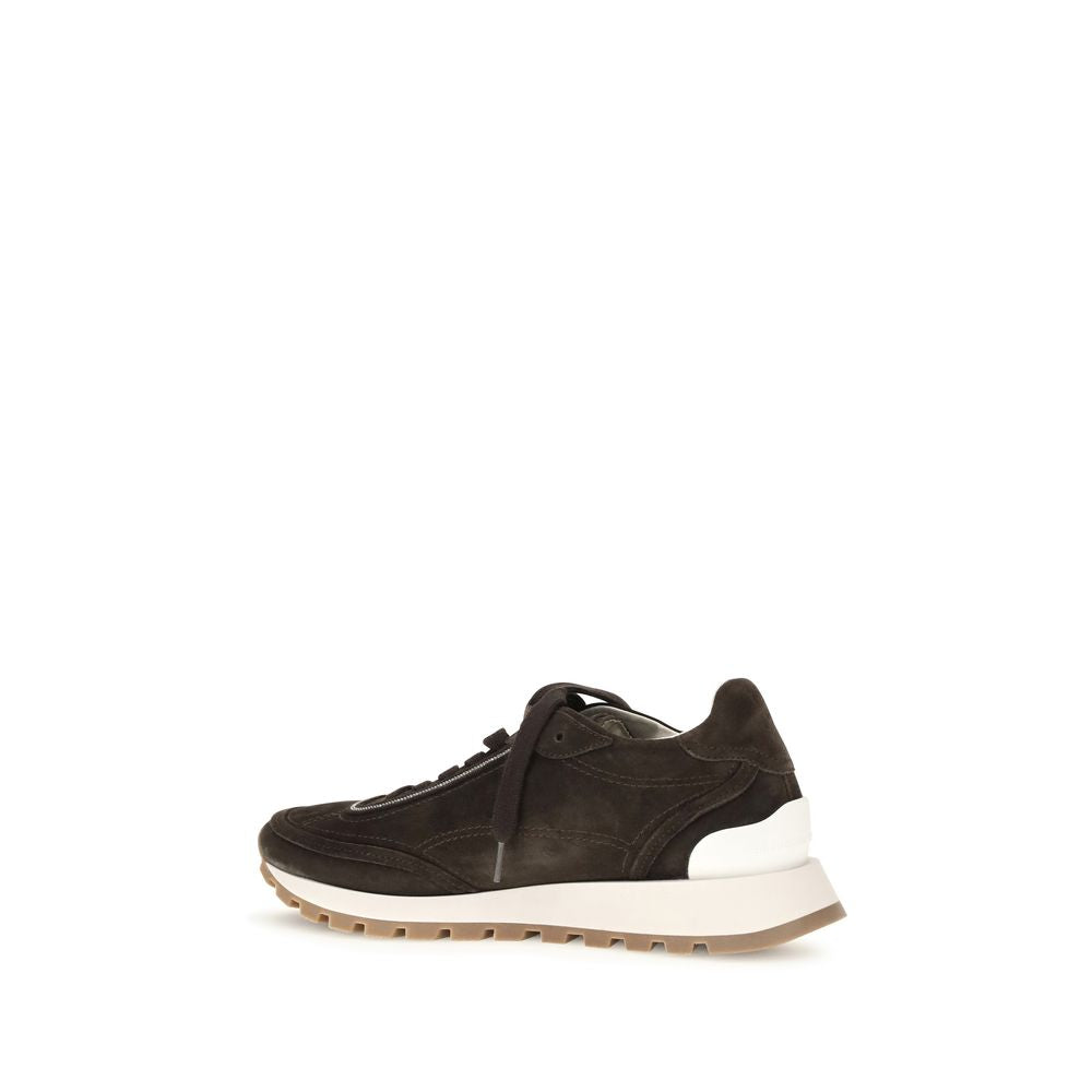 Brunello Cucinelli Brown Suede Leather Low Top Sneakers braun