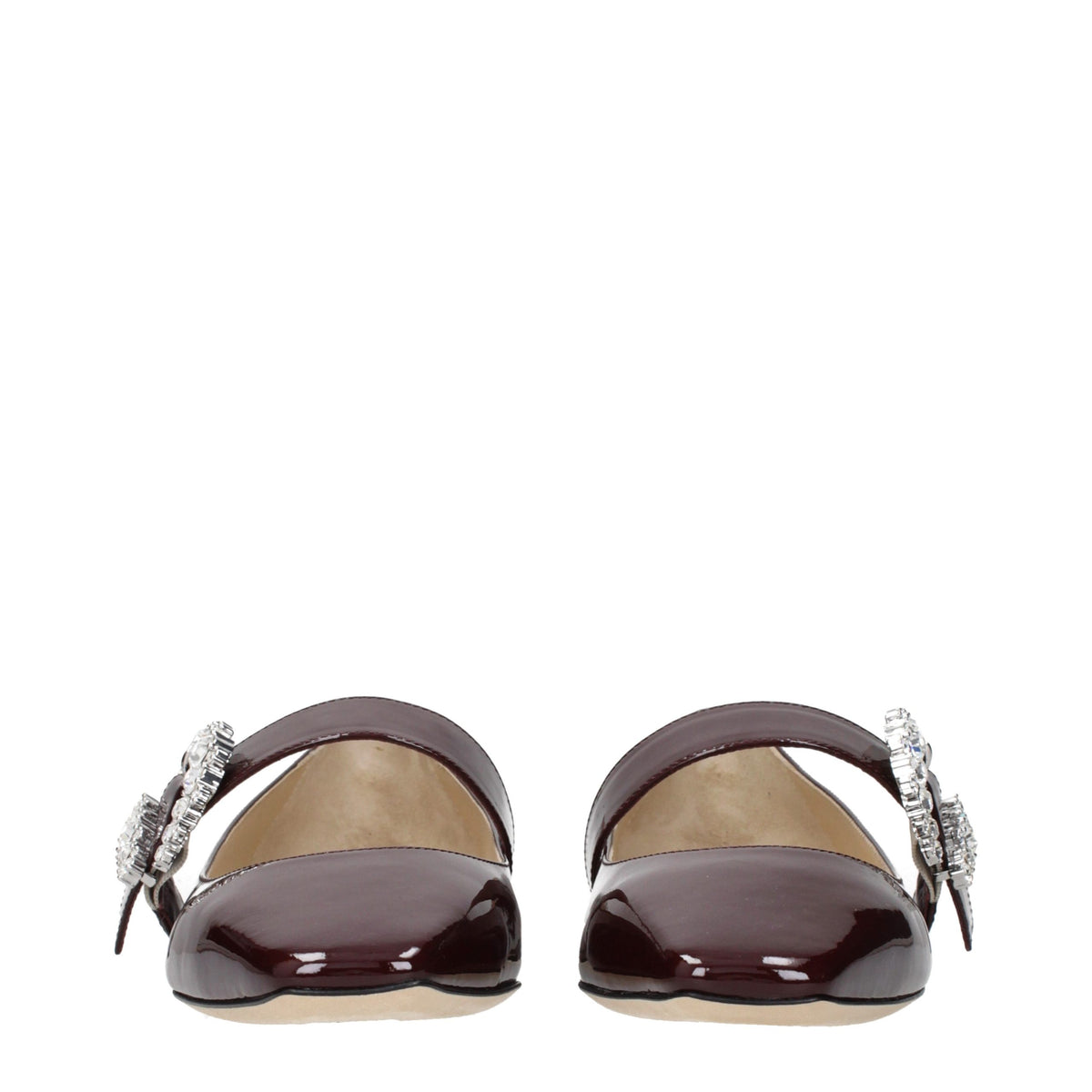 Jimmy Choo Red Leather Ballet Flats rot