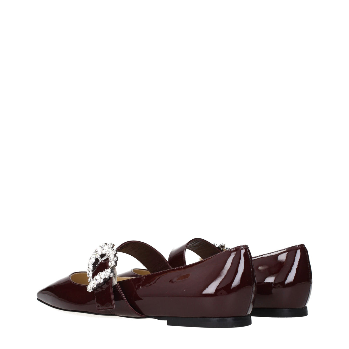 Jimmy Choo Red Leather Ballet Flats rot