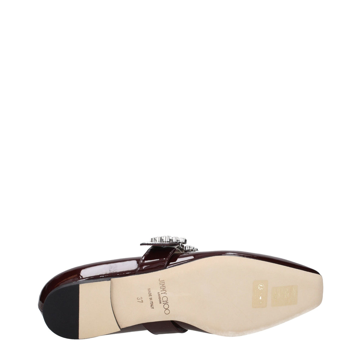Jimmy Choo Red Leather Ballet Flats rot