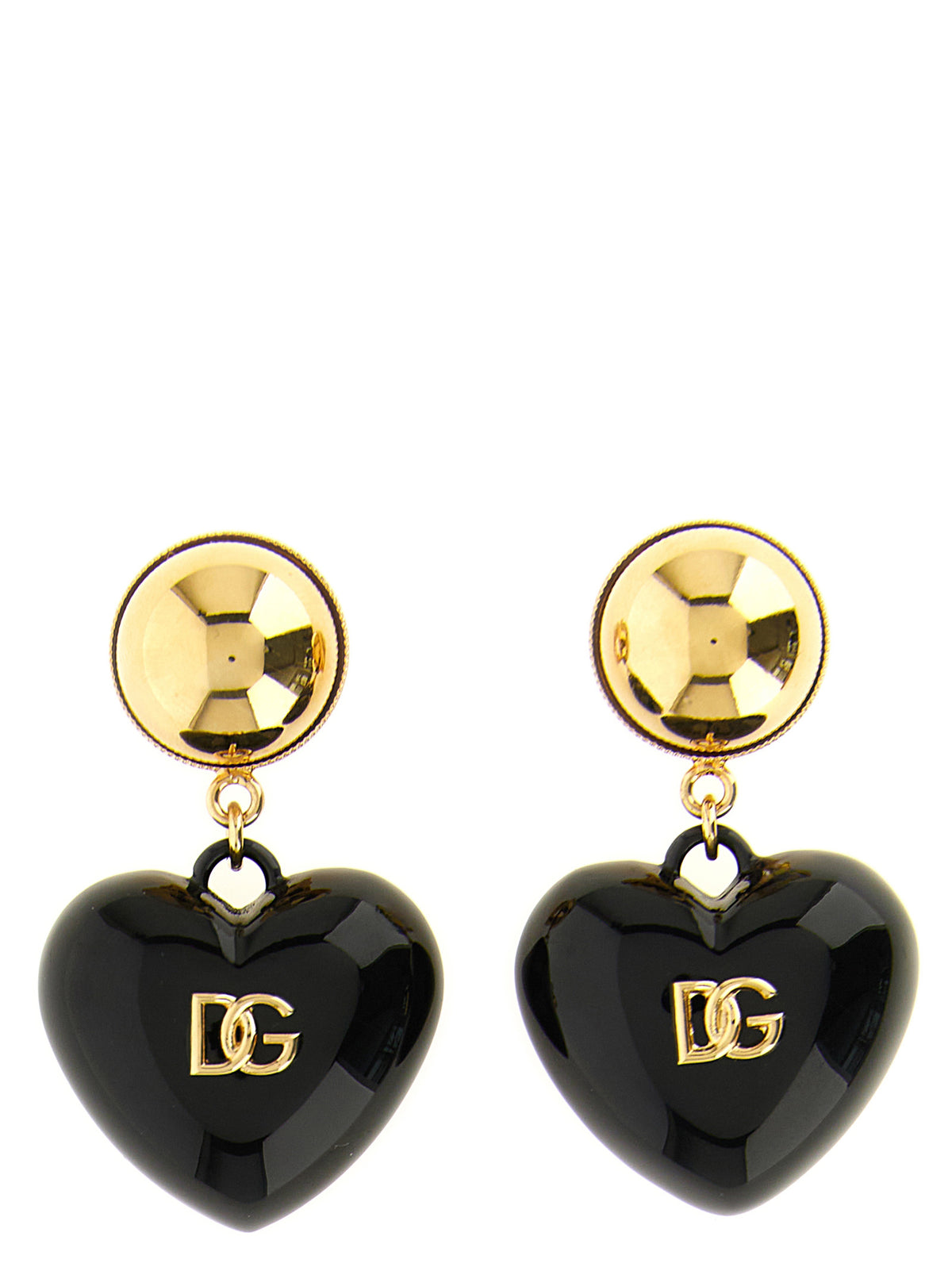 Dolce & Gabbana Black Brass Earrings schwarz