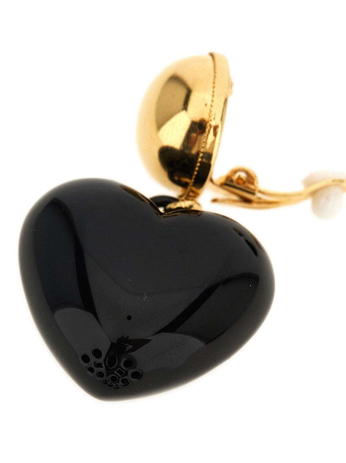 Dolce & Gabbana Black Brass Earrings schwarz