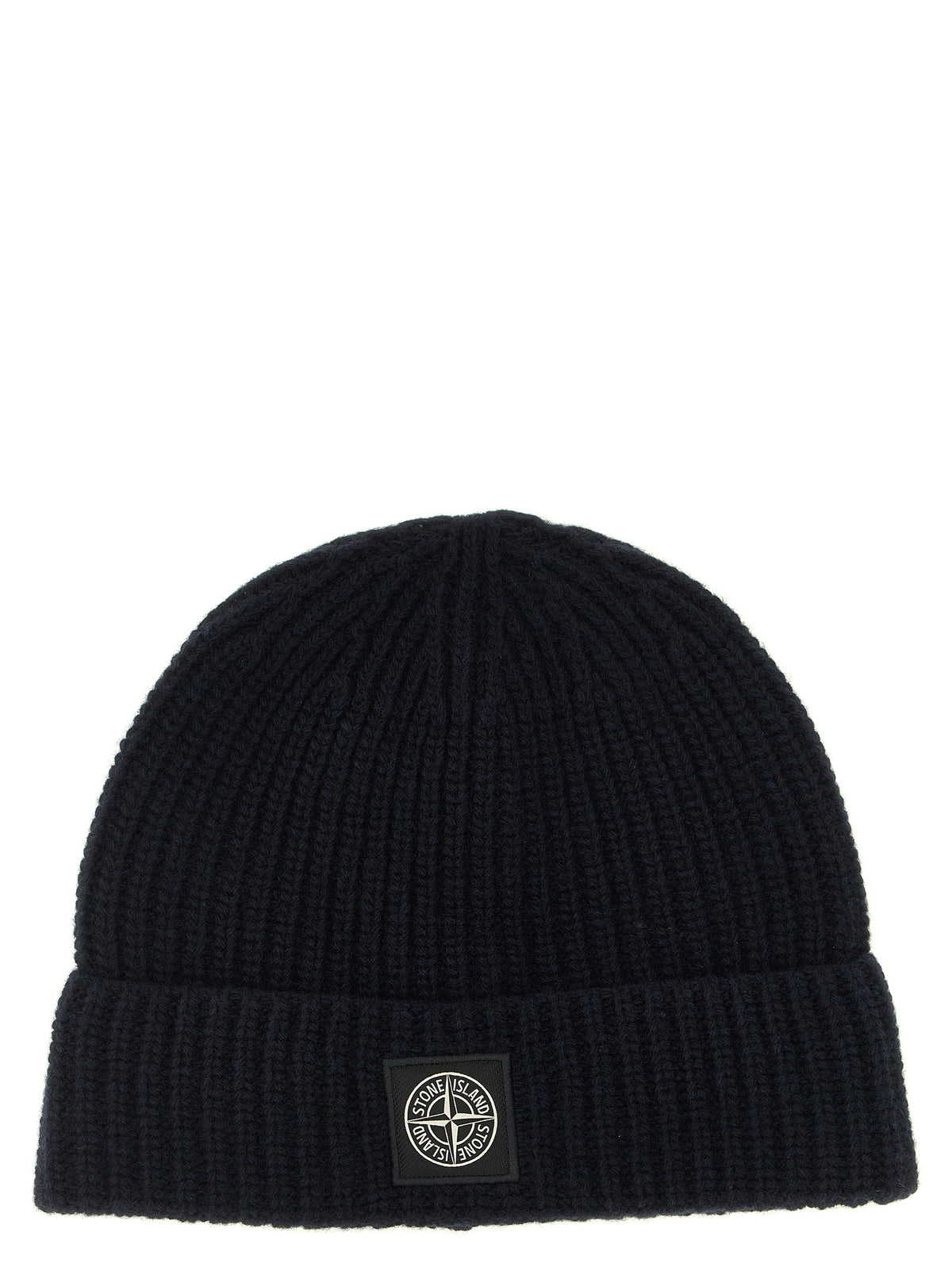 Stone Island Blue Virgin Wool Beanie blau