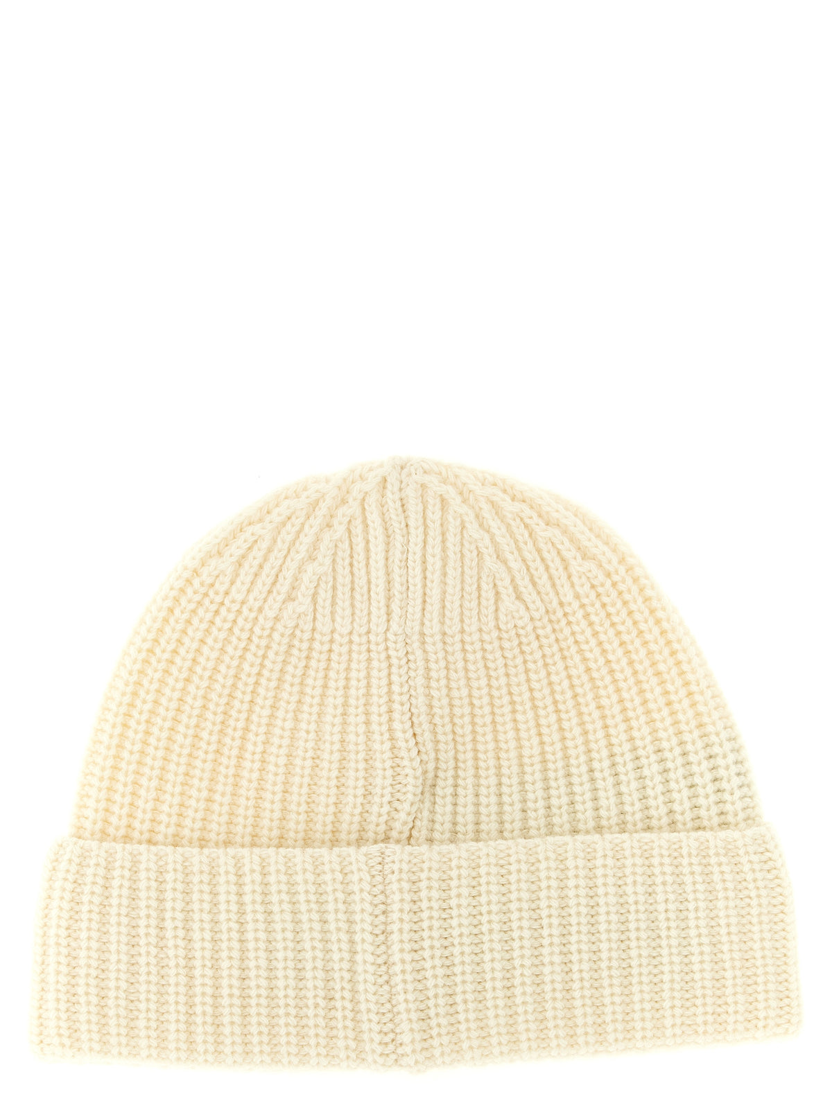 Stone Island White Virgin Wool Beanie weiss