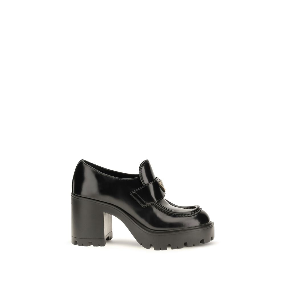Prada Black 'Platform' Loafers schwarz