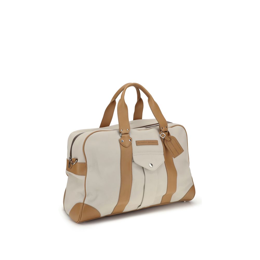 Brunello Cucinelli Beige Street Travel Bag