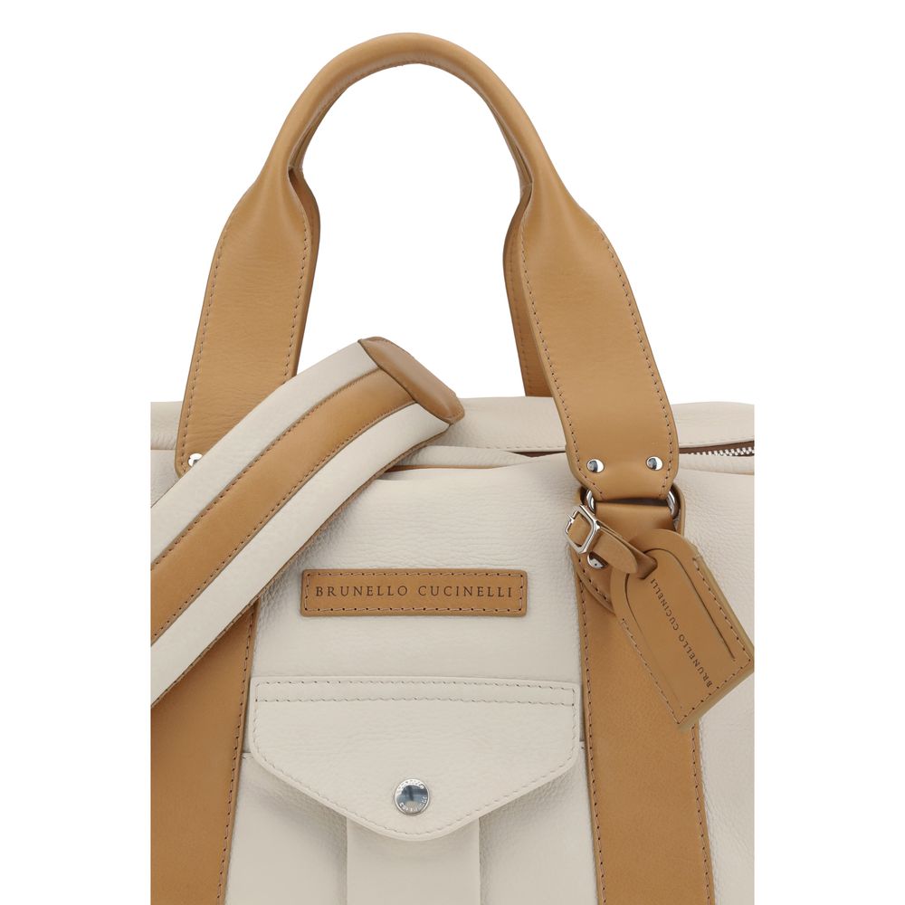 Brunello Cucinelli Beige Street Travel Bag