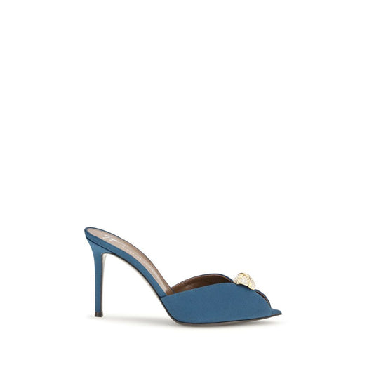 Giuseppe Zanotti Blue Intrigo Cocktail Mules Sandals blau