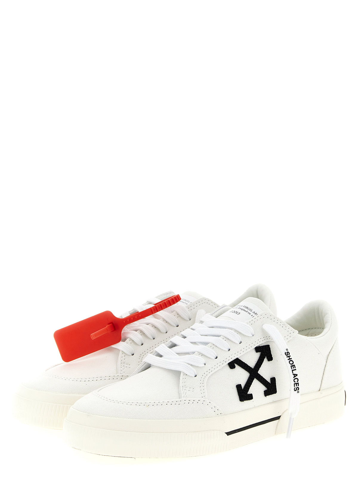 Off-White Bicolor Cotton Low Top Sneakers weiss