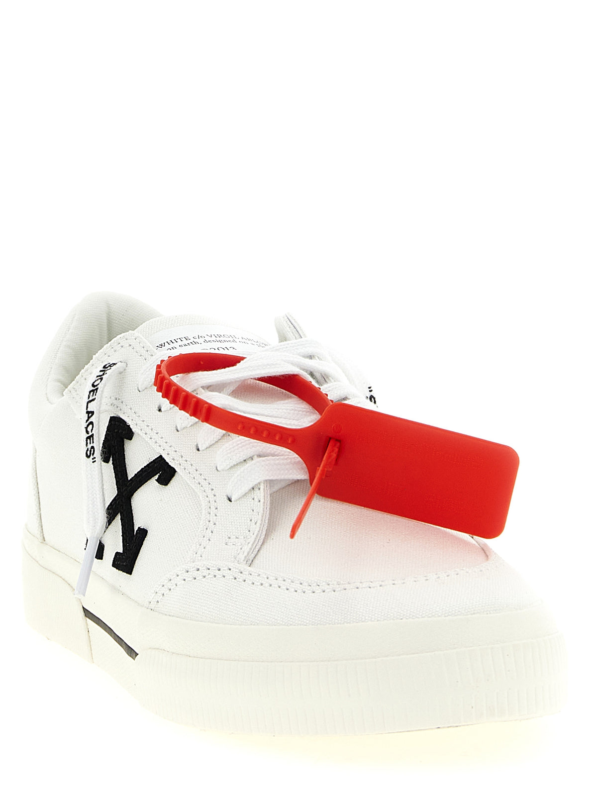 Off-White Bicolor Cotton Low Top Sneakers weiss