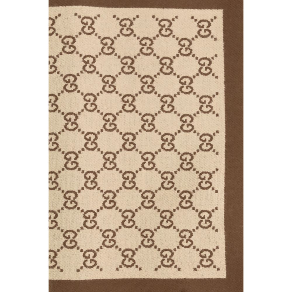 Gucci Beige GG All-Over Wool Scarf