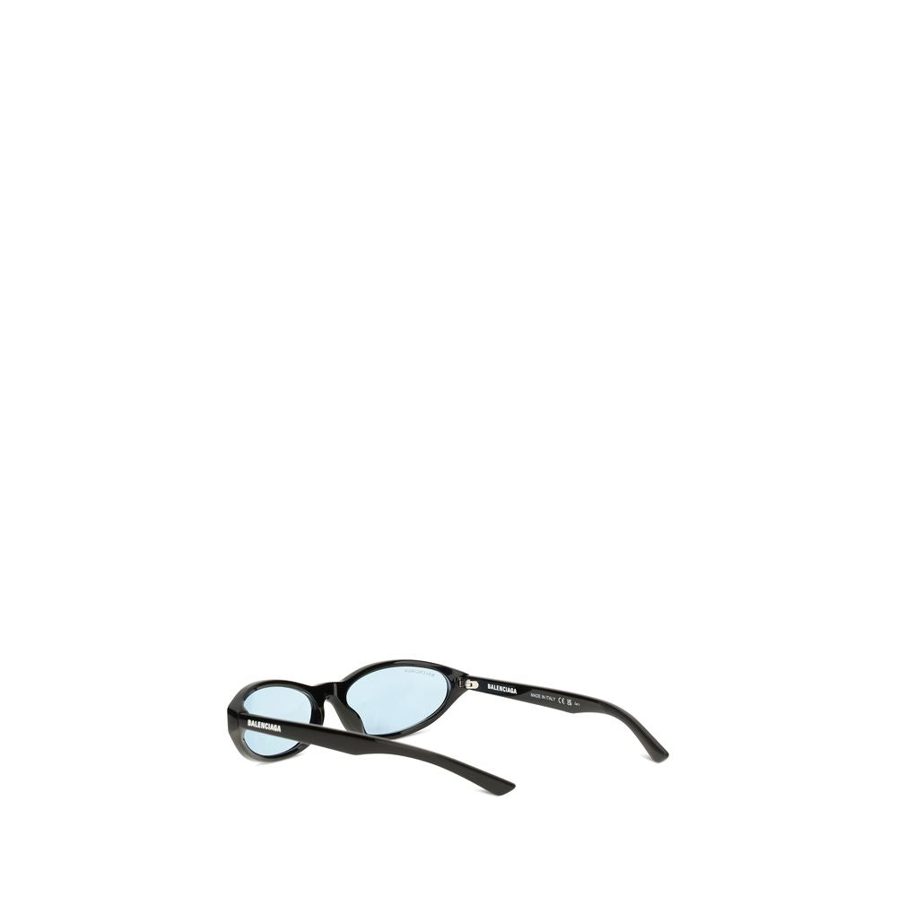 Balenciaga Black Neo Round Sunglasses schwarz