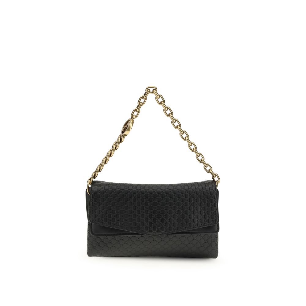 Gucci Black Medium Chain Shoulder Bag schwarz