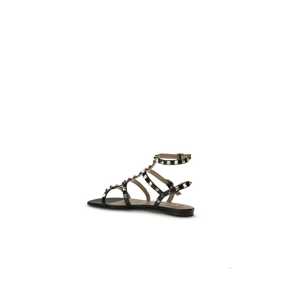 Valentino Garavani Black 'Rockstud' Sandals schwarz