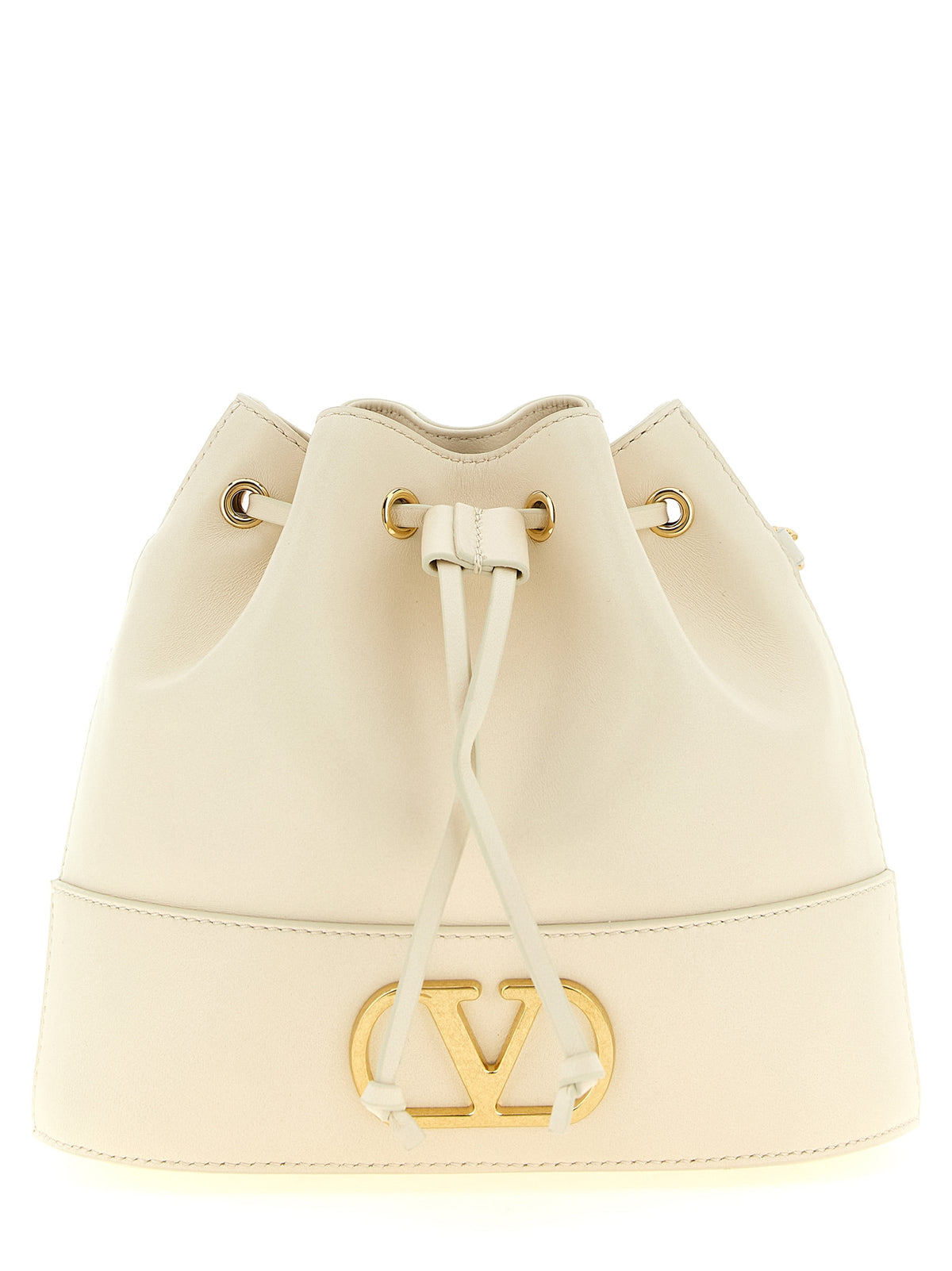 Valentino Garavani White 'Bucket' Mini Crossbody Bag weiss