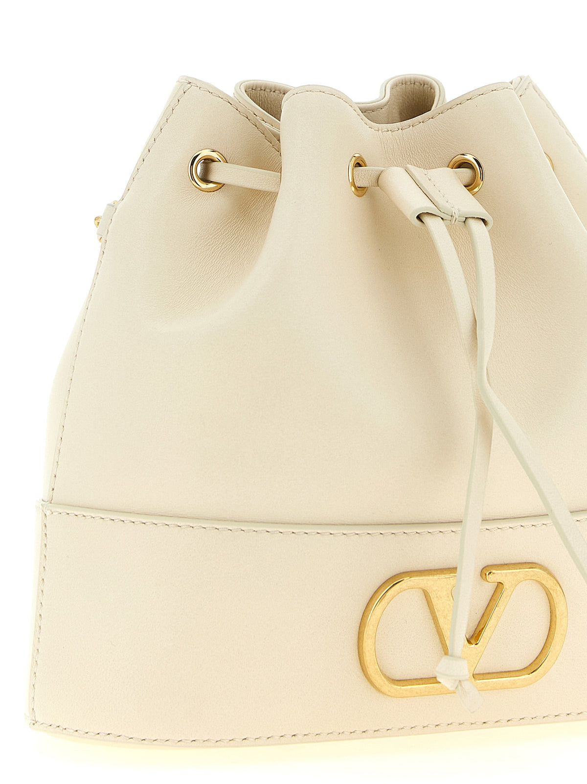 Valentino Garavani White 'Bucket' Mini Crossbody Bag weiss