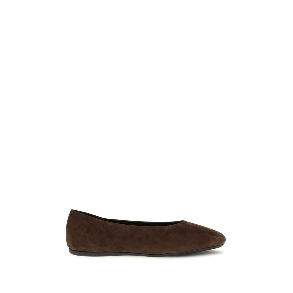 Prada Brown Suede Leather Ballerinas Flats braun