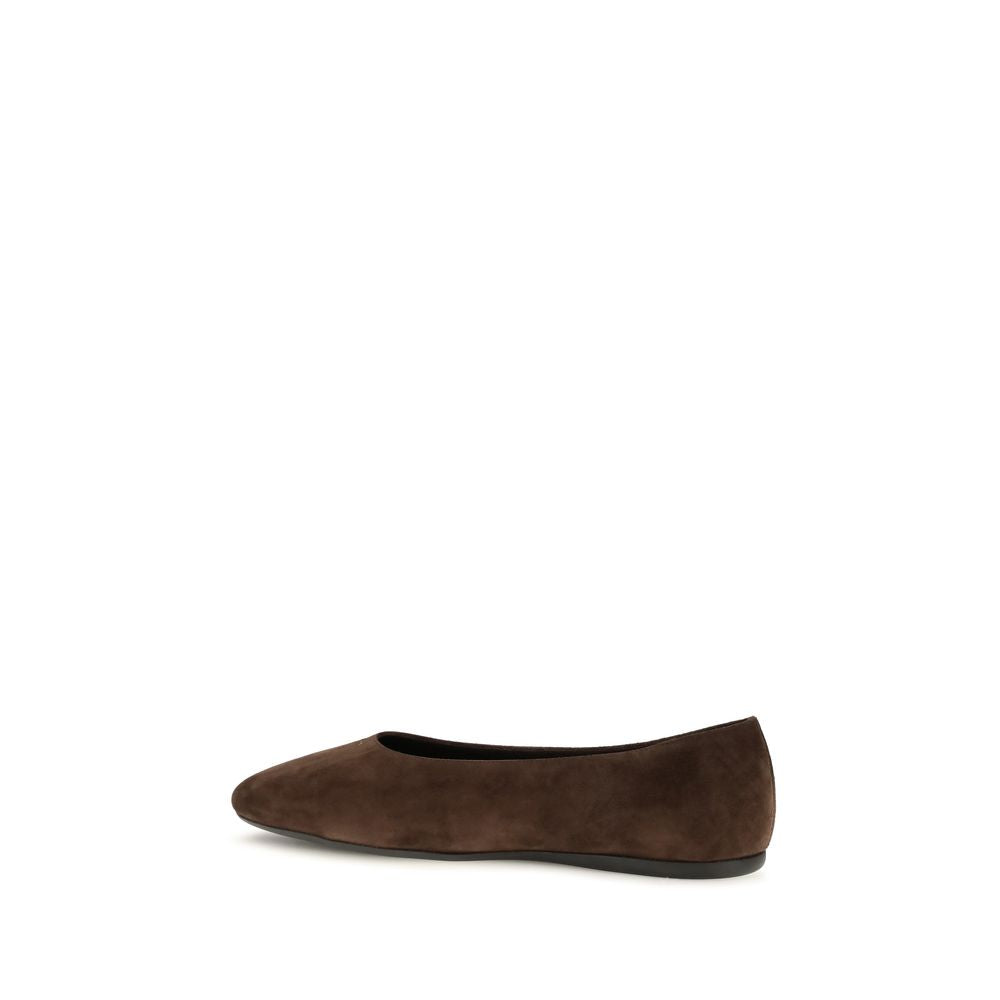 Prada Brown Suede Leather Ballerinas Flats braun
